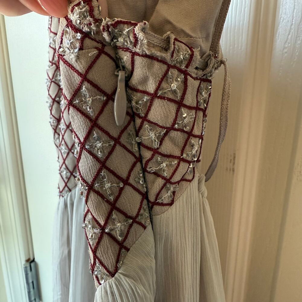 Free People Beaded Maxi Dress in Light Blue and Purple - Picture 14 of 15